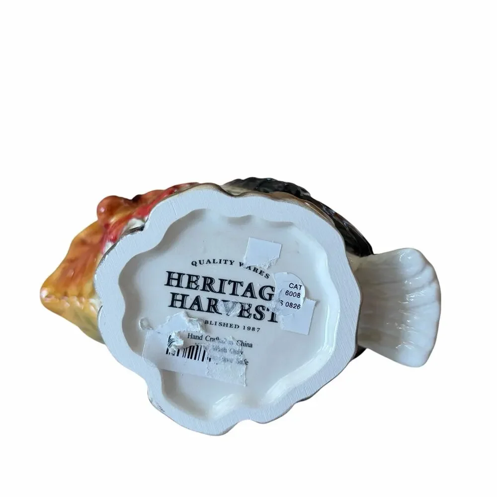 Heritage Harvest Owl Cream & Sugar Set Ceramic Fall Autumn Thanksgiving New